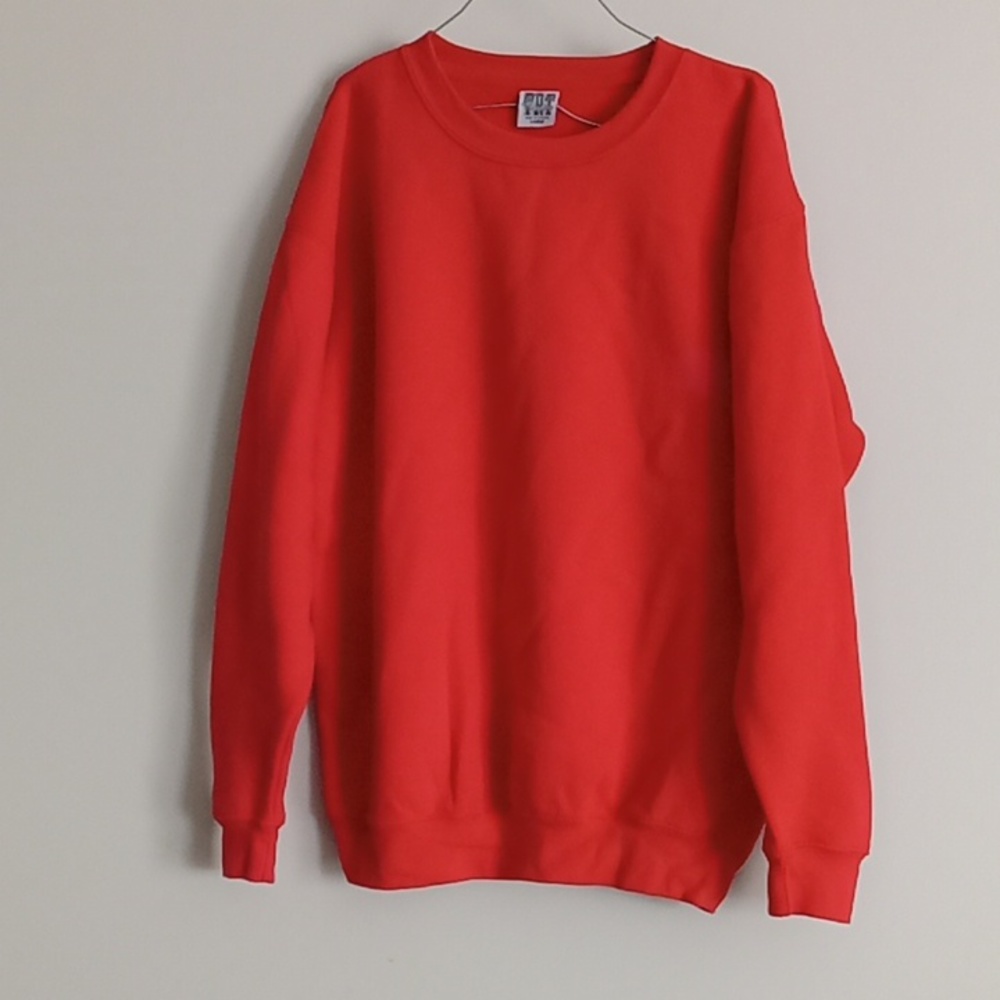 TRT Classic oversized crew neckline sweatshirt, Cherry red, Size L